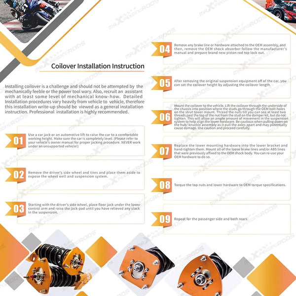 MXPR Adjustable Lowering Coilovers Honda S2000 Base V AP1/AP2 Convertible