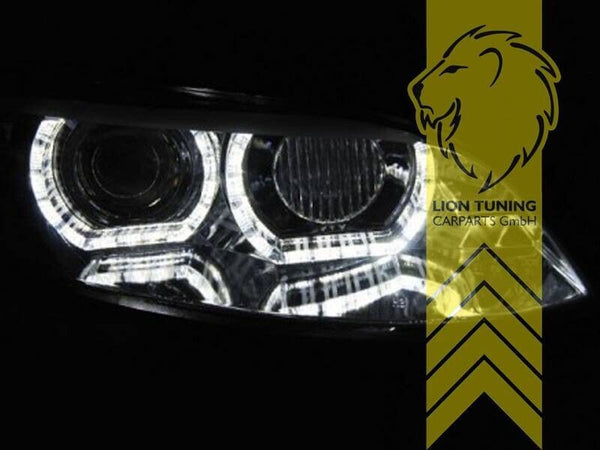 LT LED DRL Halo Headlights BMW E92 Coupe E93  06-10 Cabrio black XENON AFS LHD