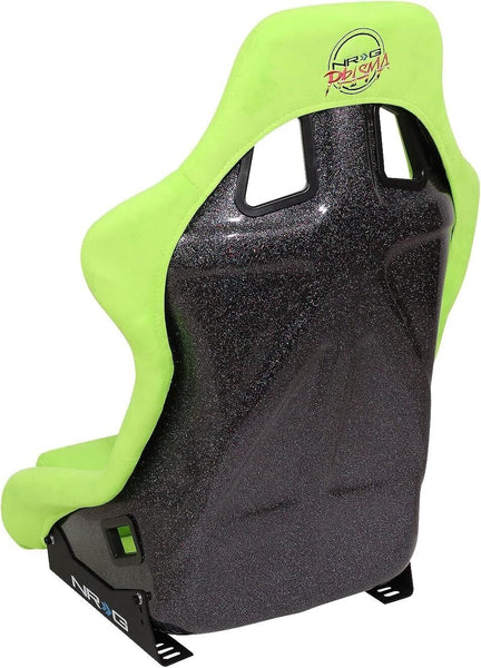 UK STOCK NRG PRISMA x1 Universal Sports Bucket Seat Green Alcantara LARGE FB