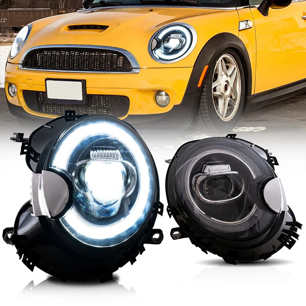 VLAND BMW Mini Cooper R56 R57 R58 R59 2007-2013 LED DRL Lightbar Headl ...