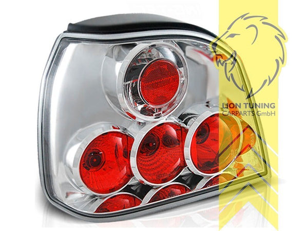 LT Pair Halogen Rear Lights Tail Lamps VW Golf 3 MK3 1H1 1E7 red Chrome LHD