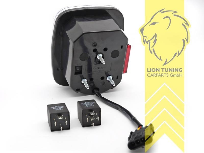 LT Pair LED Lightbar Rear Lights Chrysler Jeep Wrangler YJ TJ Smoke 91-06 LHD