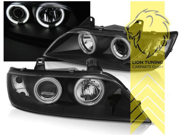 LT Pair LED DRL Lightbar Halo Ring Headlights BMW Z3 Roadster Coupe black LHD