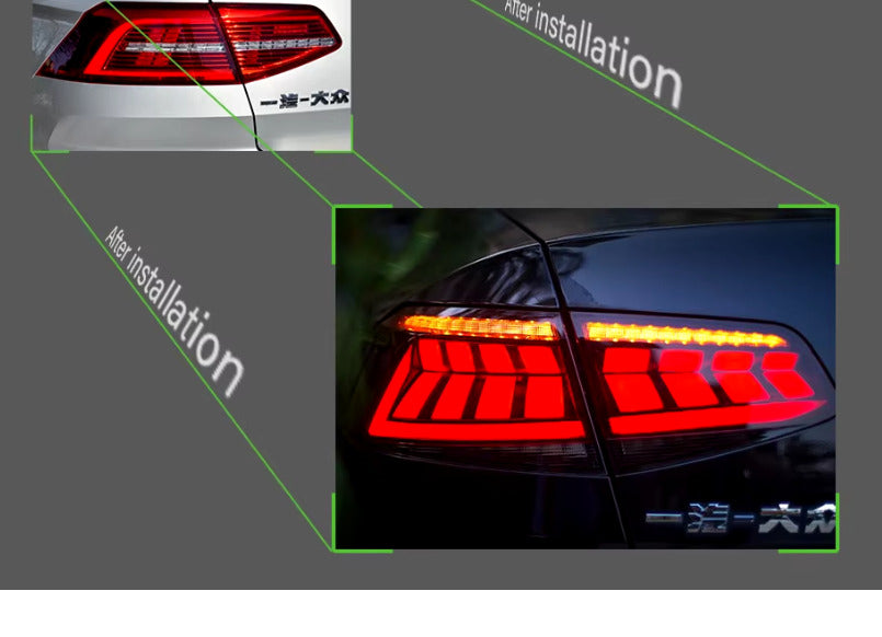 TYPY Pair LED DRL Lightbar REAR LIGHTS VW Passat EU B8 2015-2019 LHD