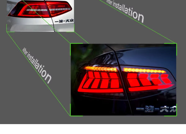 TYPY Pair LED DRL Lightbar REAR LIGHTS VW Passat EU B8 2015-2019 LHD