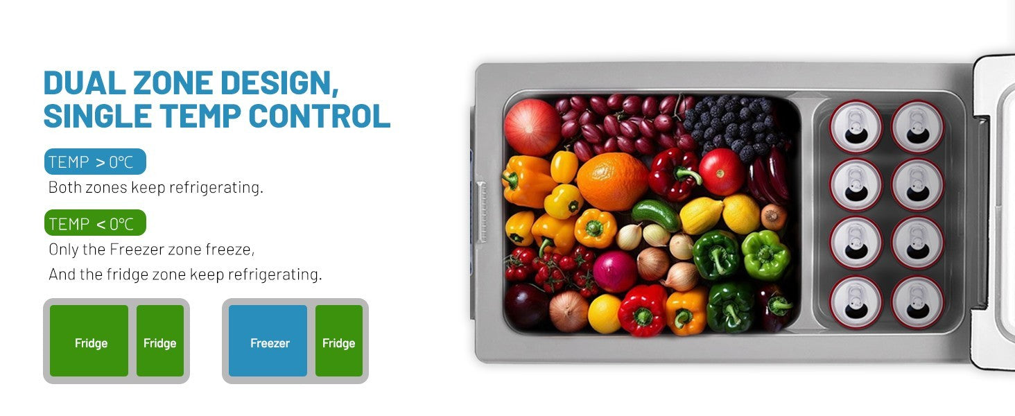 Alpicool CF45 45L Compressor Car Portable Camping Fridge Freezer DC 12v App