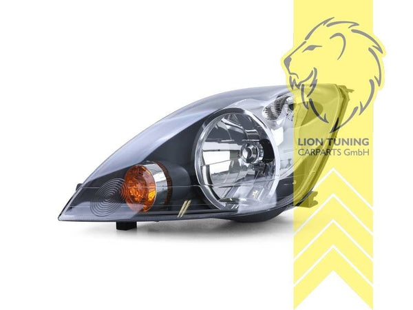 LT Pair Halogen Halo Headlights Headlamps Ford Fiesta 6 JH1 JD3 05-08 black LHD