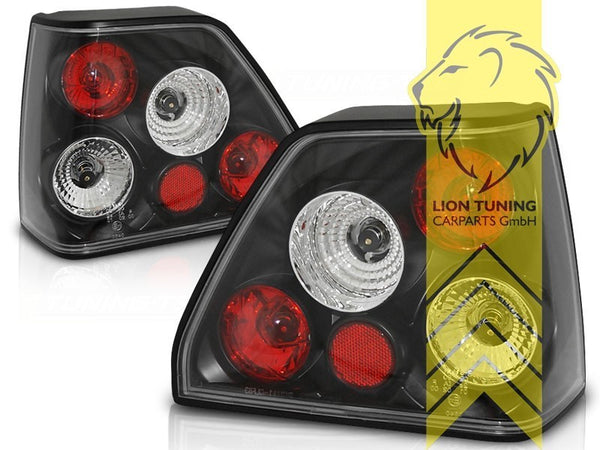 LT Pair Halogen Rear Lights Tail Lamps VW Golf 2 83-92 black red smoke LHD