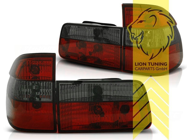 LT Pair Halogen Rear lights Tail Lamps BMW E39 97-00 Touring red black LHD
