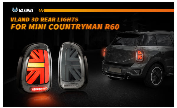 UK VLAND Rear Tail Lights BMW Mini Countryman R60 WRC JCW 10-16 Sequential