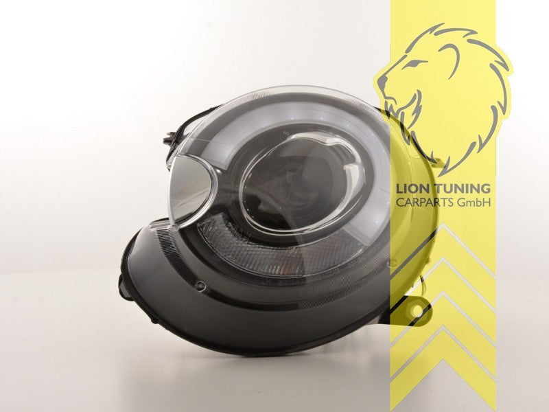 LT Pair LED DRL Lightbar Halo Ring Headlights Mini One R56 R57 LED black LHD