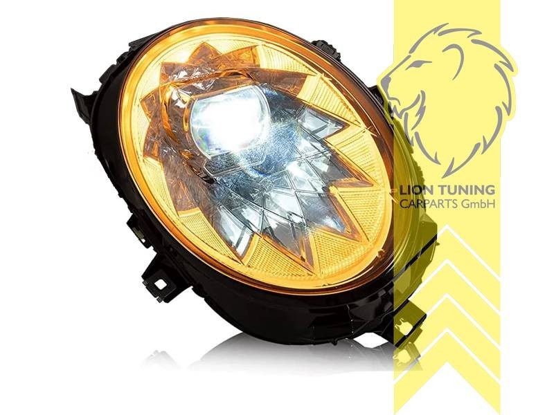 LT LED DRL Lightbar Halo Ring Headlights Mini Cooper JCW Mini F56 14+ chrome LHD