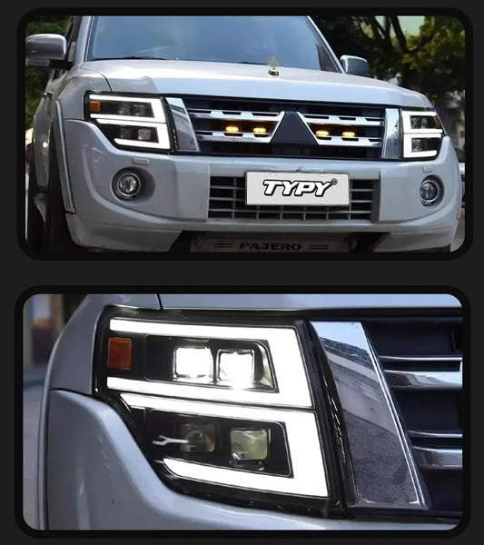 TYPY Pair Pajero V93 V97 V87 09-21 LED DRL Lightbar Headlights LHD