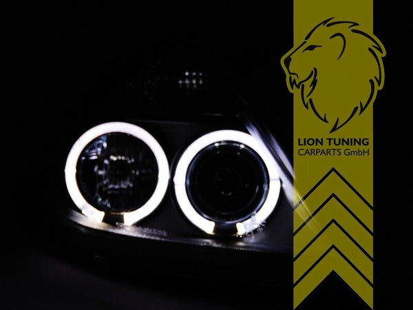 LT LED DRL Halo Ring Angel Eye Headlights Ford KA chrome LHD