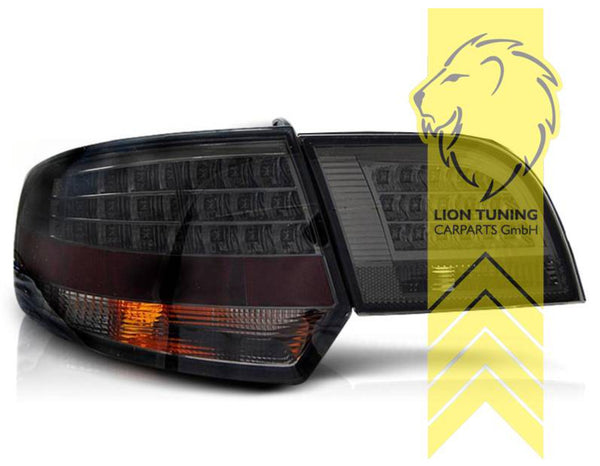 Liontuning LED Lightbar Rear Lights Tail Lamps Audi A3 8P 8PA 04-08 Dark Smoke S3 LHD