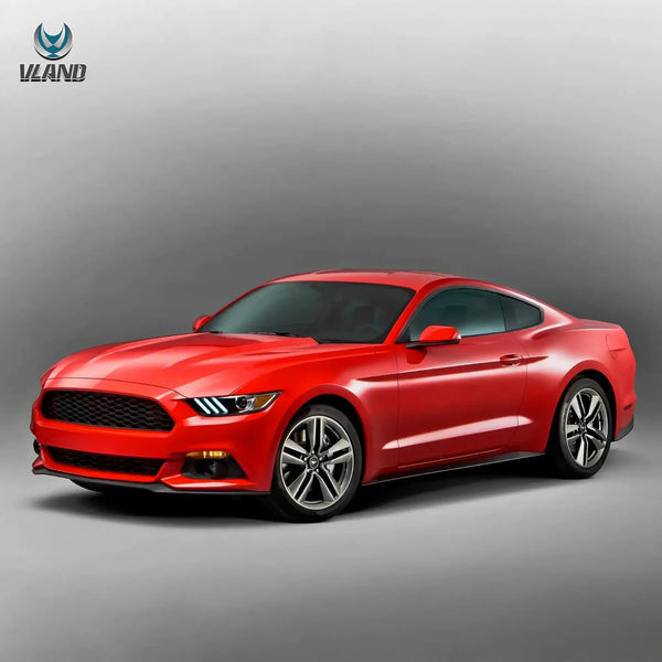 VLAND Pair 2015-2017 Ford Mustang LED DRL Projector Aftermarket Headlights LHD