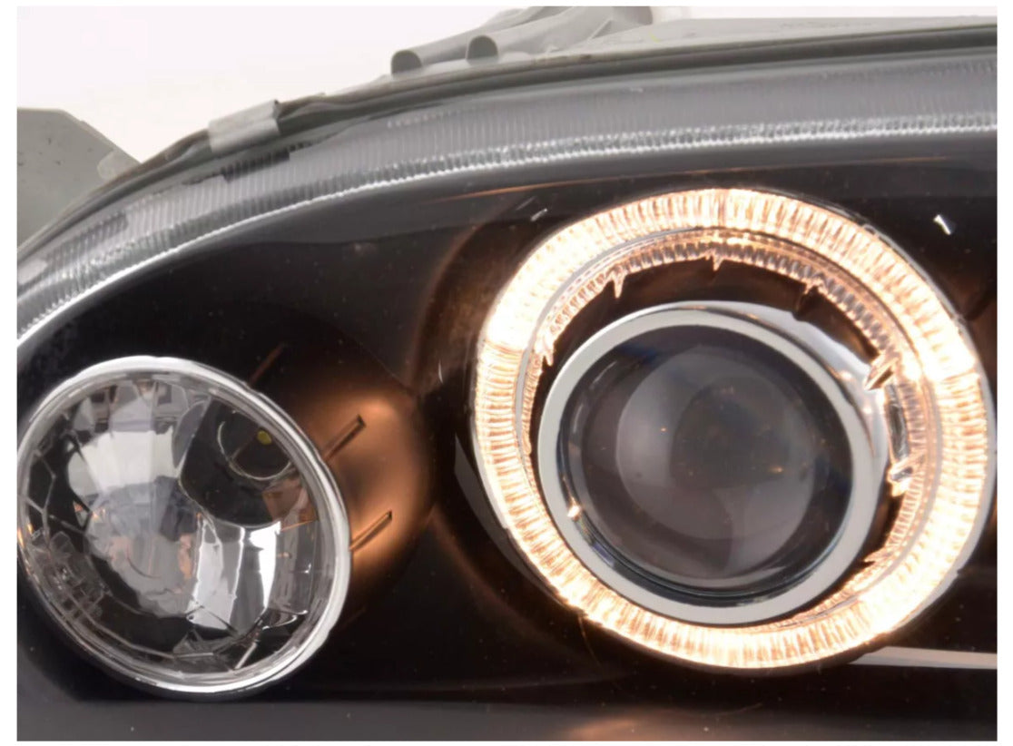 FK LED DRL Angel Eye Halo Ring Headlights VW Golf 3 MK3 1HXO 1 EXO 91-97 LHD