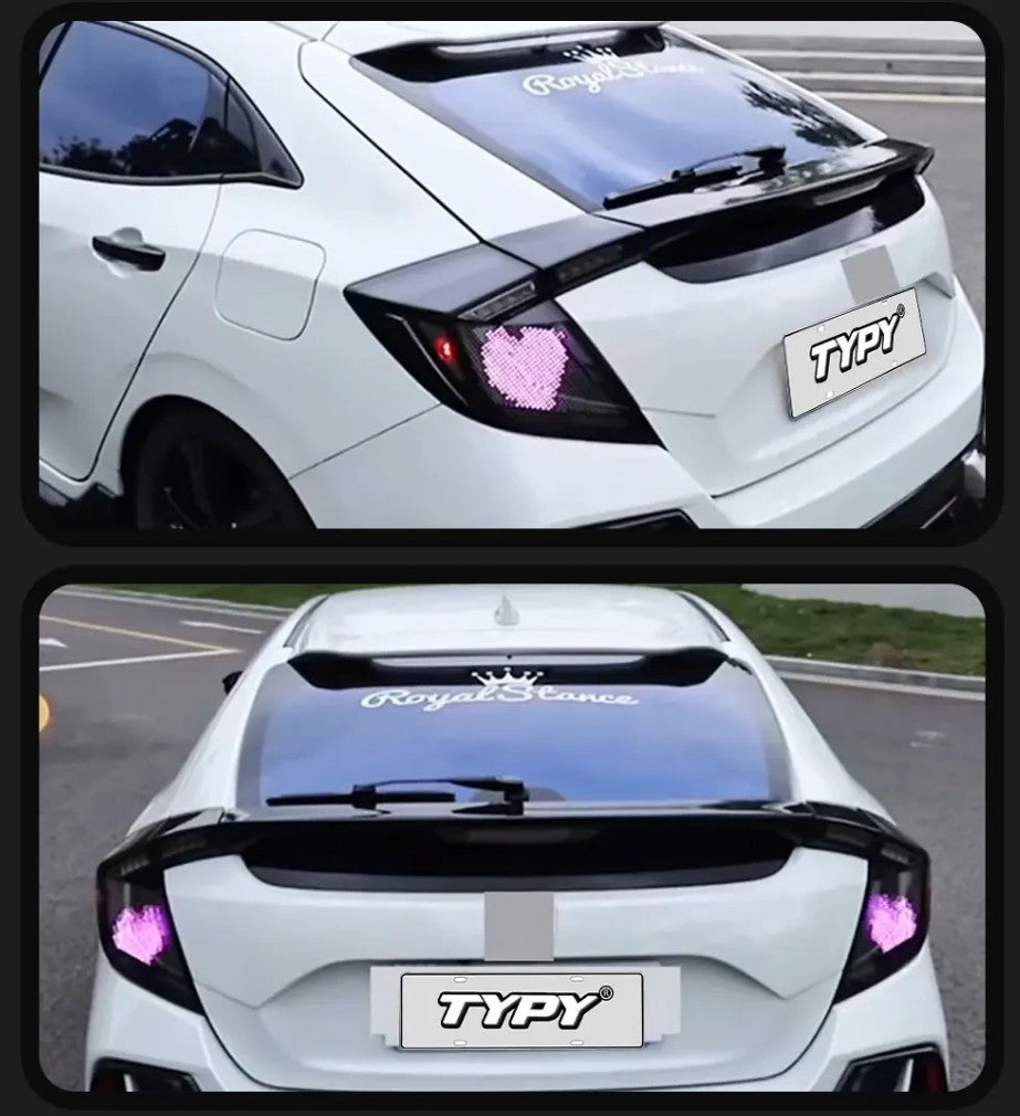 TYPY Pair LED 16-21 Honda Civic 10 Hatchb Dynamic Rear Lights Dynamic Tail LHD