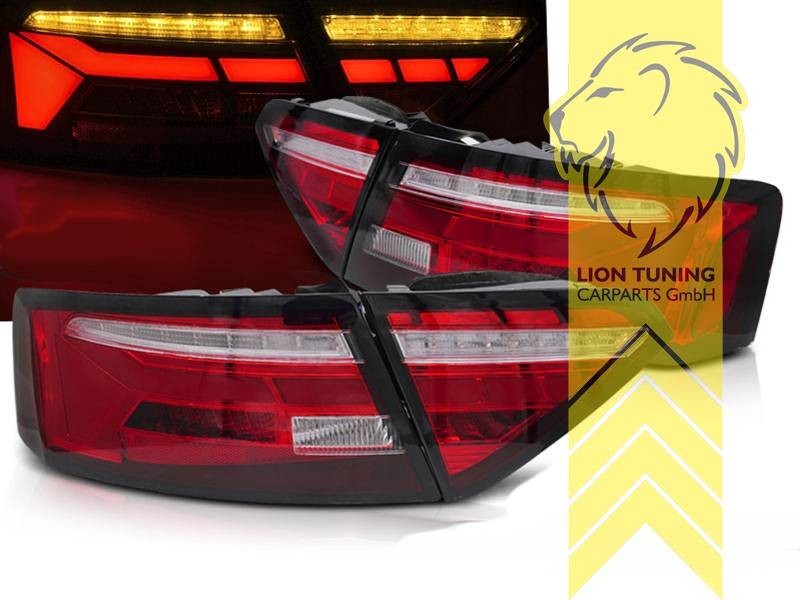 LT LED DRL Lightbar Rear Tail Lights Audi A5 8T 8F 11-16 Coupe Cabrio Sportb LHD