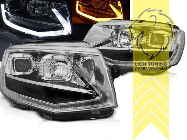 LT LED DRL Halo Headlights VW T6 Bus Transporter Multivan 15-19 dynamic LHD