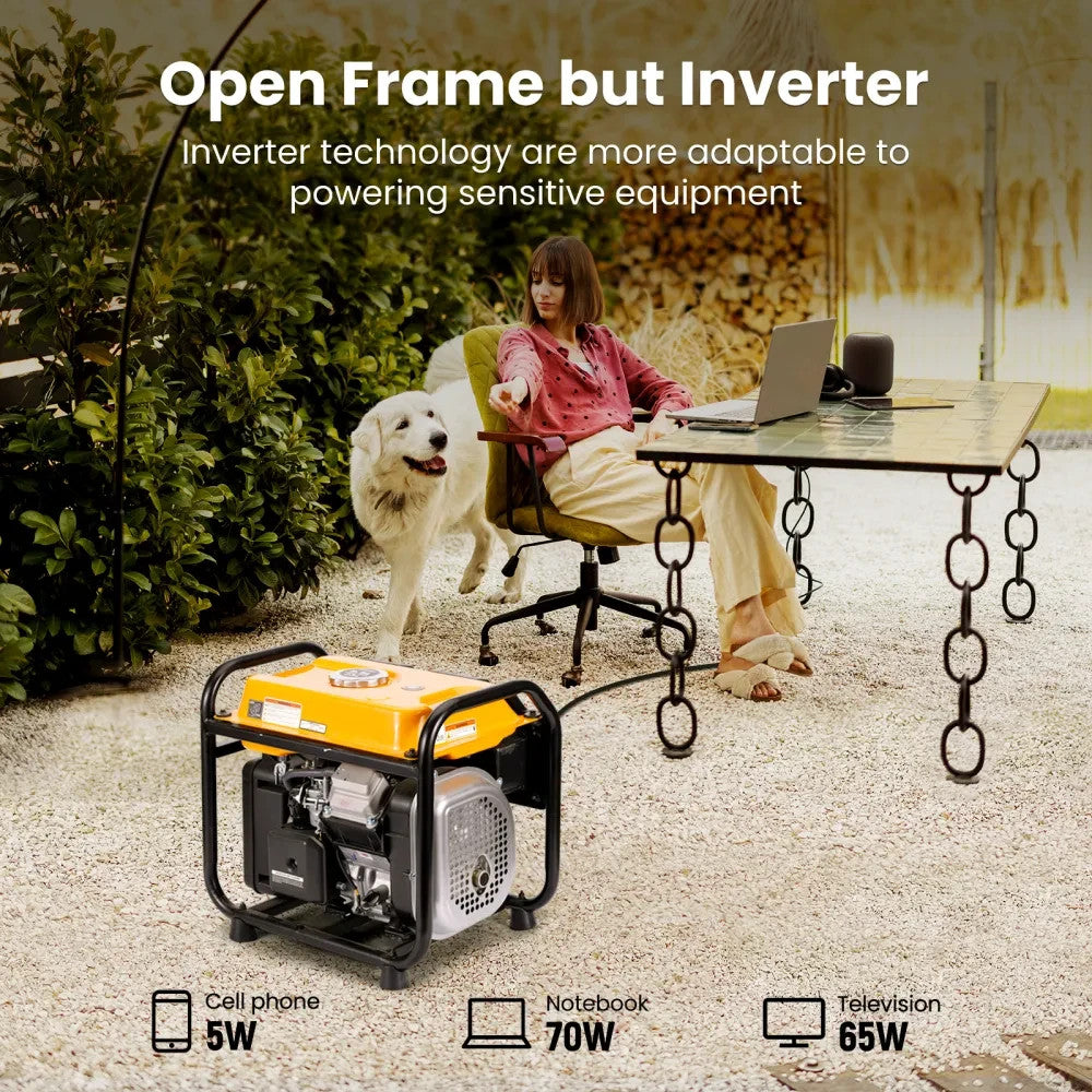 MXPR Portable Inverter Generator U Lightweight Silent Suitcase 4 Stroke Engine