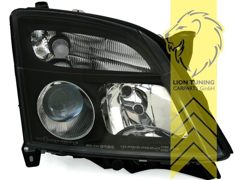 LT Pair Halogen Halo Headlights Opel Vauxhall Vectra C 02-06 GTS black LHD