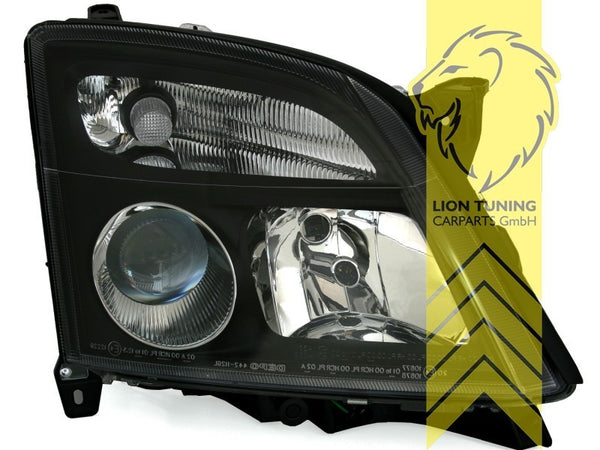 LT Pair Halogen Halo Headlights Opel Vauxhall Vectra C 02-06 GTS black LHD