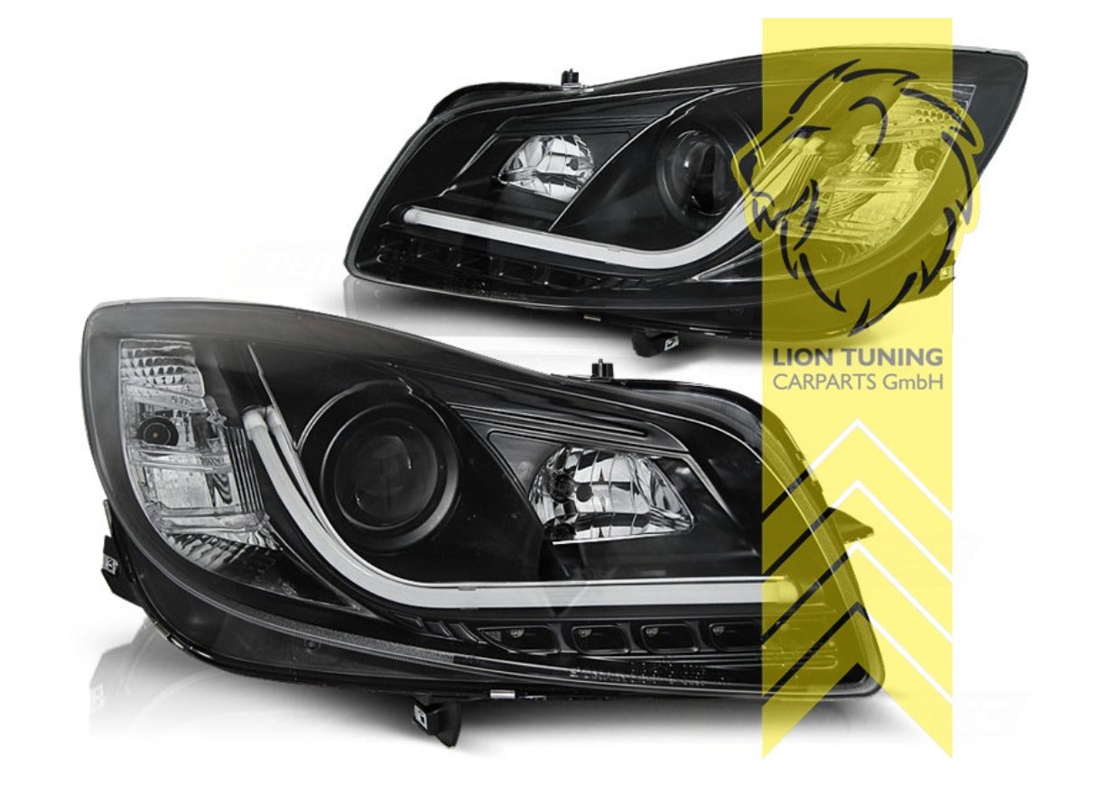 LT Set LED DRL Lightbar Halo Headlights Vauxhall Opel Insignia G09 08-13 LHD