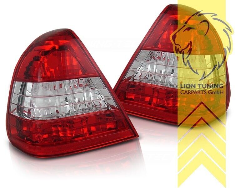 LT Pair LED Lightbar DRL Rear Lights Tail Lamps W202 Limo C-Class 93-00 red LHD