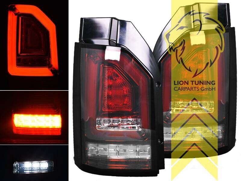 LT Set LED Lightbar REAR LIGHTS VW T6 Bus Multivan Transporter red clear LHD