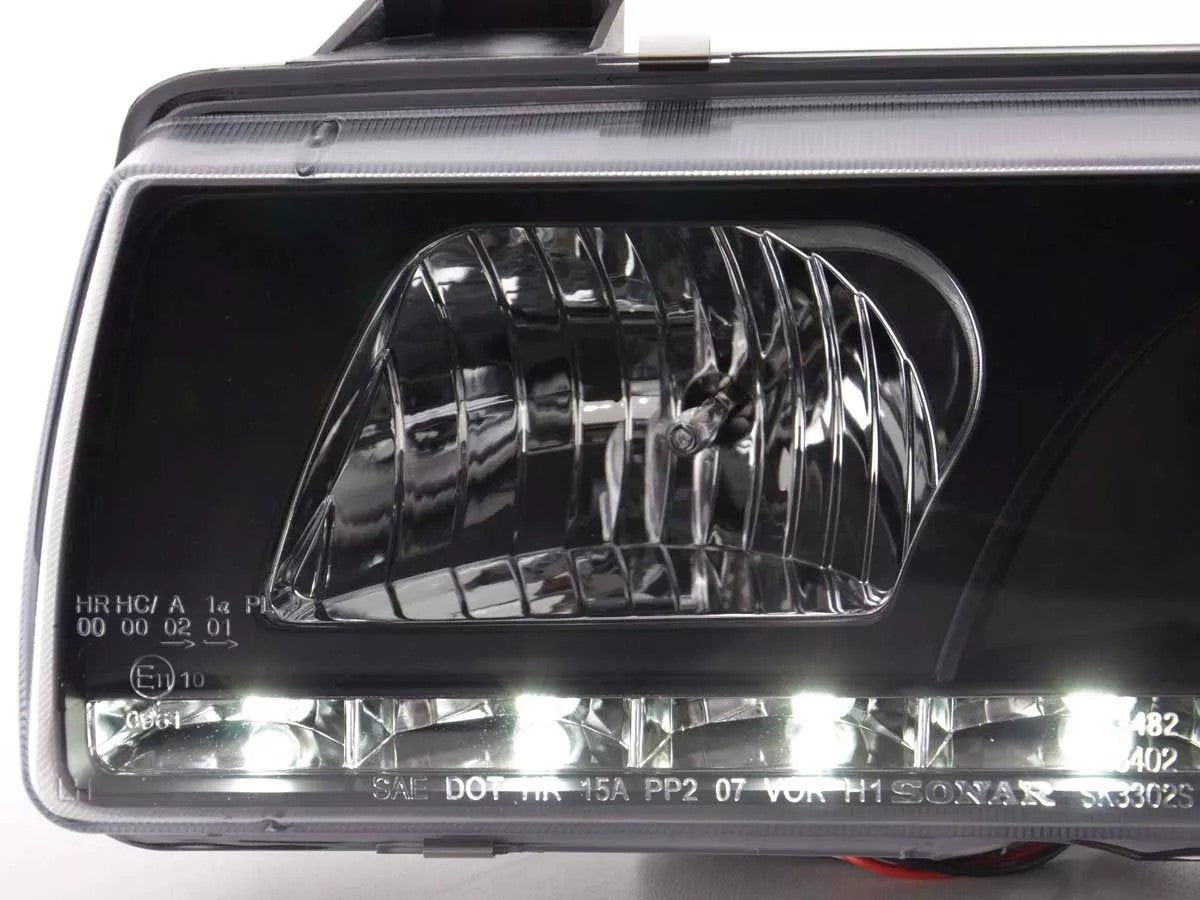 FK Pair LED DRL Lightbar Headlights BMW 3-series E36 Limo / Touring black RHD