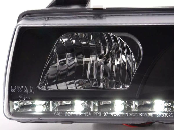 FK Pair LED DRL Lightbar Headlights BMW 3-series E36 Limo / Touring black RHD