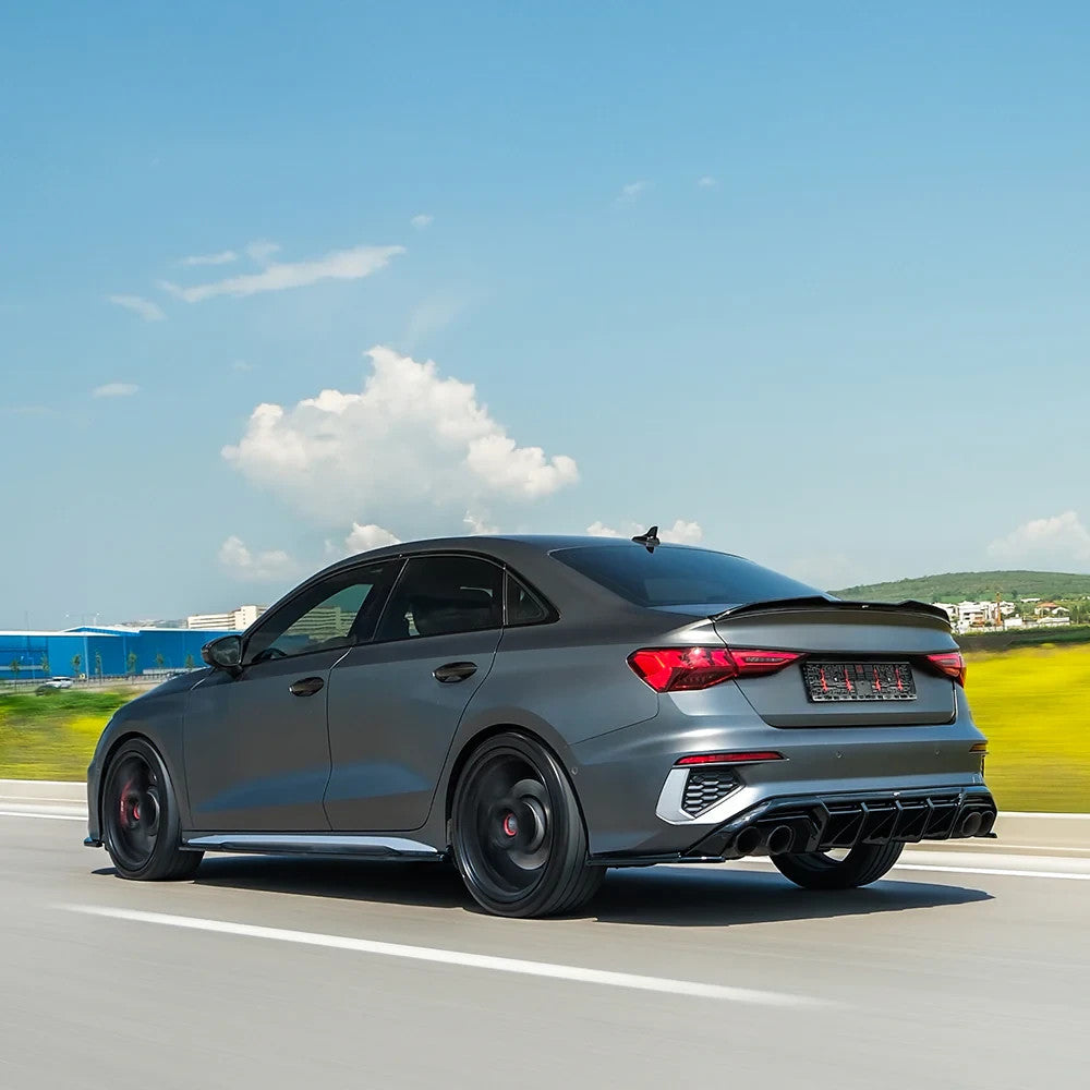 OW Rear Roof Spoiler Wing AUDI A3 S-Line S3 RS3 8Y 20-24 Sedan Gloss Black