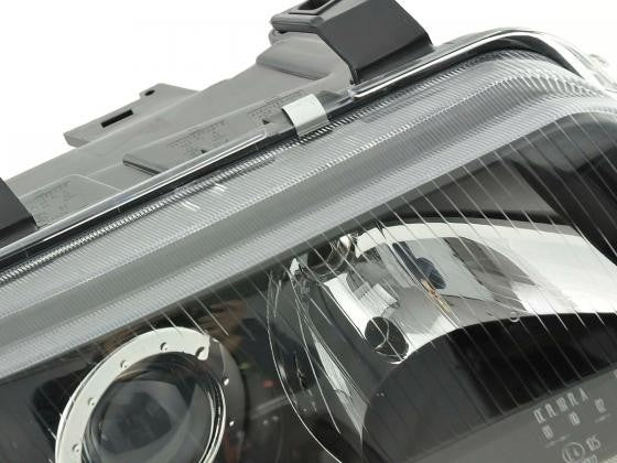 FK DEPO Pair Halogen Headlights Audi A4 type B5 95-99 black Universal RHD / LHD