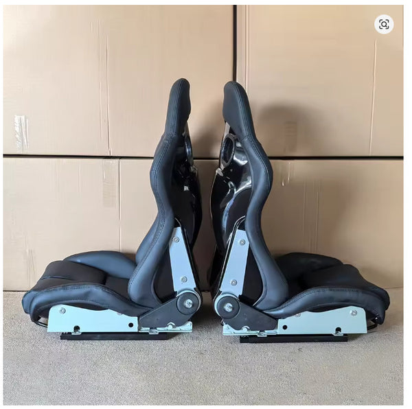 EDY Pair x2 Universal Bucket Seats Porsche 997 911 GT3 GT4 Cayman Boxster Black
