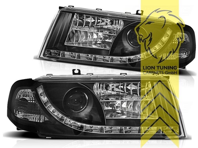 LT Pair LED DRL Lightbar Headlights Skoda Octavia 1 1U 1U2 1U5 black LHD