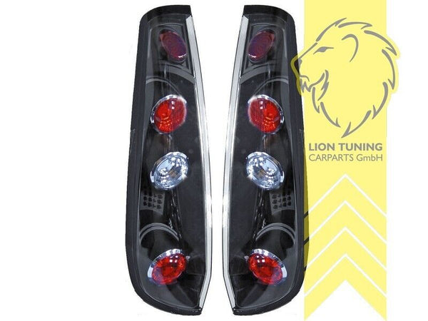 LT Pair Halogen Rear Lights Tail Lamps Ford Fiesta 6 JH JD 01-05 black LHD