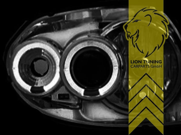 LT LED DRL Halo Ring Headlights Renault Clio B chrome BB CB LB S 98-01 LHD