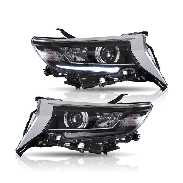 VLAND EU Toyota Land Cruiser Prado 16-21 LED DRL Lightbar Halo Headlights LHD