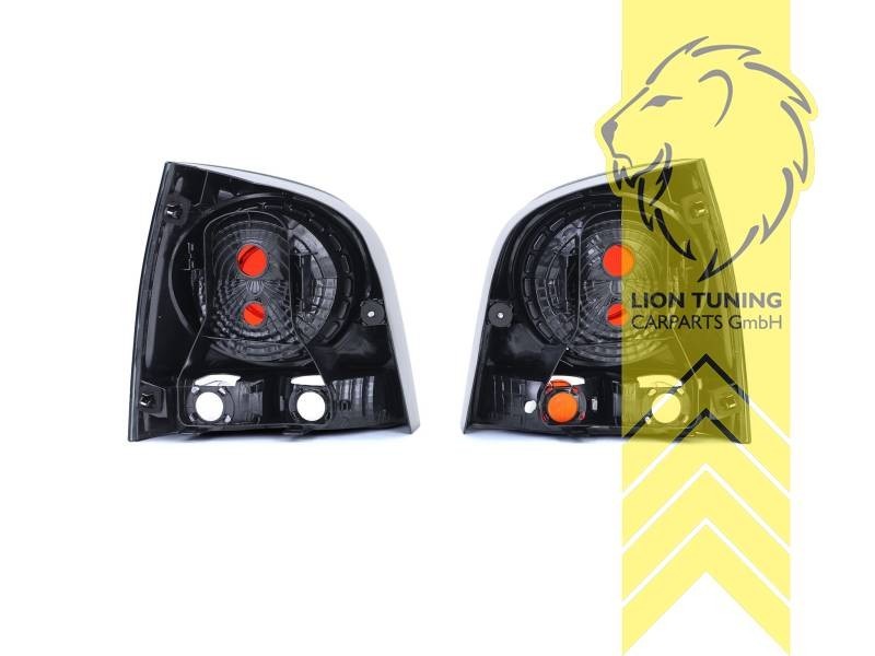 LT Pair Halogen Rear Lights VW Polo 9N3 9N 05-09 red & black LHD