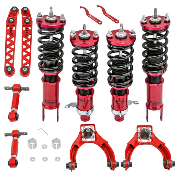 MXPR Pro Lowering Coilovers Control Arms Kit Honda Civic EK EJ EM 96-00 Adjust