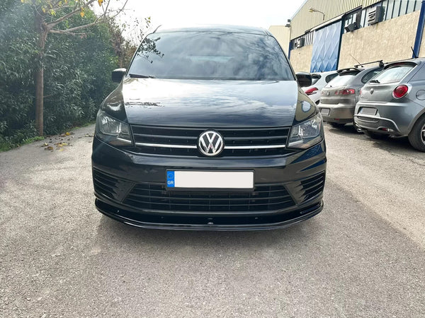Motordrome Front Bumper Lower Splitter VW Caddy 4 MK4 15-21 Gloss Black