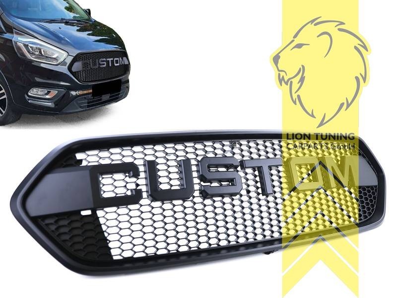 LT front bumper air intake grille radiator grill Ford Transit Custom black matt
