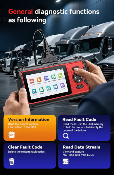 iCarsoft HD V4.0 Diagnostic Code Scanner Tool Heavy-Duty & 12V Vehicle DTC ECU