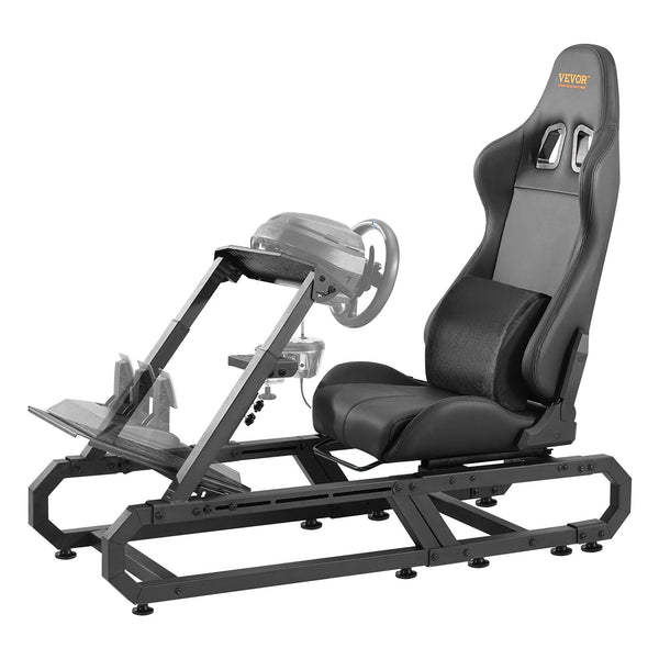 VVR Driving Game Sim Racing Frame Rig + Bucket Seat for Wheel Pedals Xbox PS PC