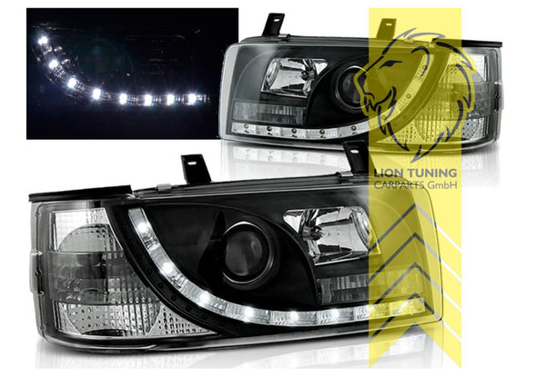 LT LED DRL Halo Angel Eye Headlights VW T4 Bus Multi Van Caravelle 90-03 LHD