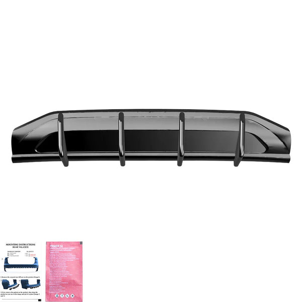 OW Rear Bumper Splitter Diffusor VW Tiguan Standard R-Line Mk3 2024+ Gloss Black