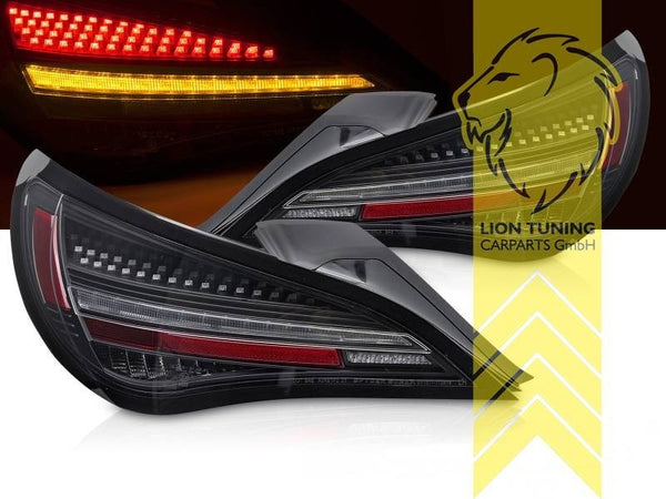 LT Pair LED Lightbar DRL Rear Lights Mercedes CLA C117 black smoke 13-18 LHD