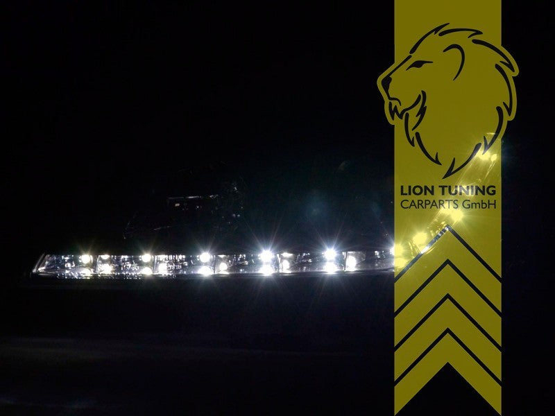 LT Pair LED DRL Halo Lightbar Headlights Opel Vauxhall Tigra A 1 94-00 Black LHD