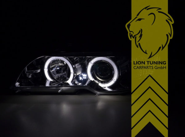 UK STOCK LT LED DRL XENON Headlights BMW 3-Series E46 Coupe Cabrio 03-07 black CUSTOMER RETURN